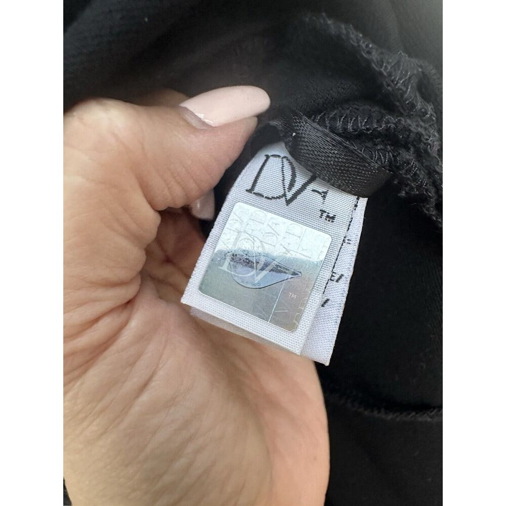 Diane von Furstenberg LBD DELYSE Black Fit & Flare Mini Dress Exposed Zip Sz 10 - Picture 14 of 16